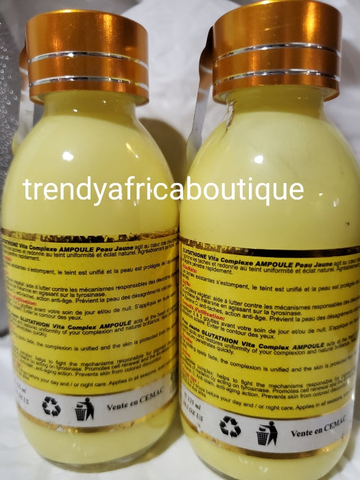 Pe aune vita Complex skin brightening and glowing serum anti spots & wrinkles unifying serum. anti aging base on glutathione & vitamin C 125mlx1. Apply on face at night or add into your face cream or body lotion