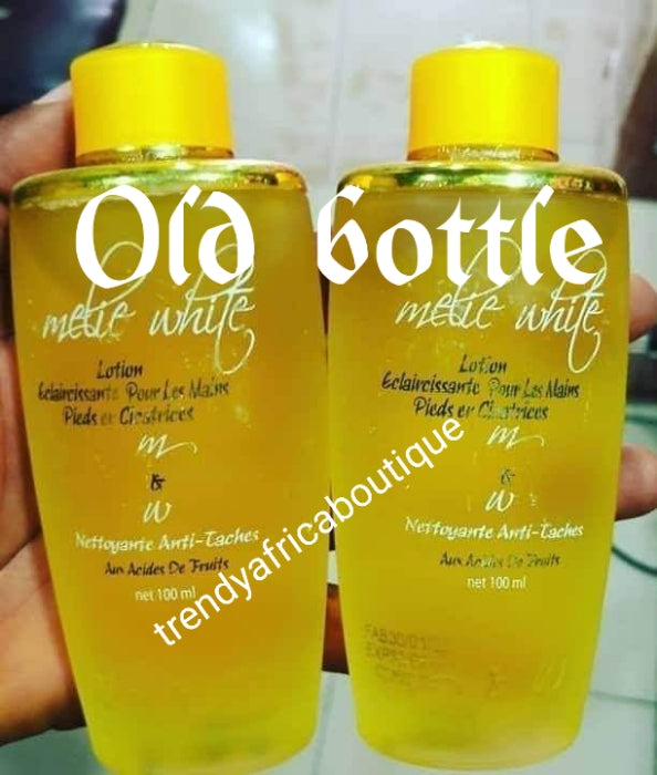 BACK IN STOCK: Melie White Super whitening Lotion (cleanser) Strong dark spots, black knuckles, elbows, knees etc. eraser, soften and clears dark spots fast. 100ml bottle. 100% satisfaction. DO NOT USE ON FACE!!!!