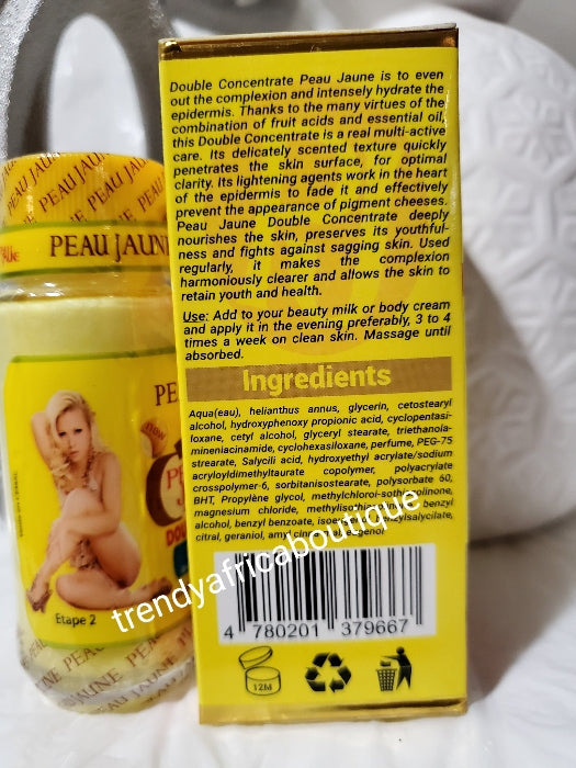 5pc set of Peau Jaune New formular mix fruit treatment, lightening body lotion 500ml, stage 2 triple action serum 60ml, soap, body oil and face cream