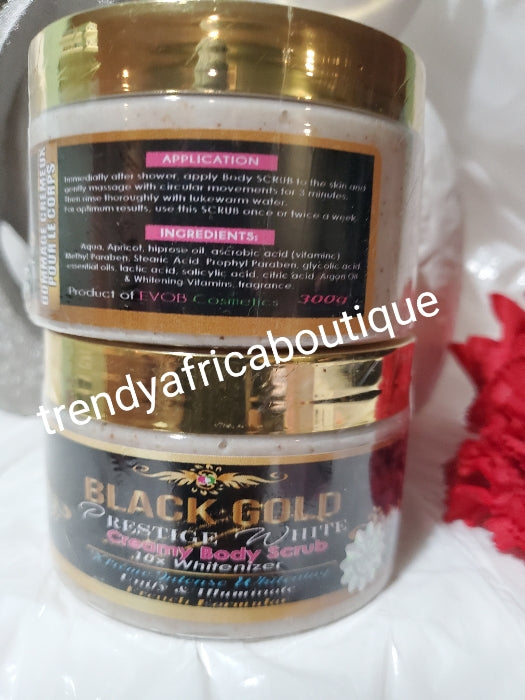 X 1 jar Black Gold prestige 10X Whitenizer Xtreme intense whitening body scrub: soften, Unify and illuminate 300g x 1
