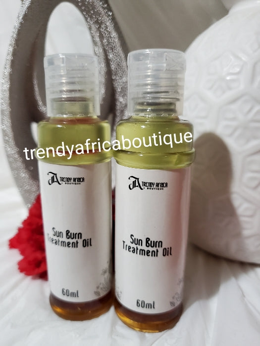 Sun Burn Treatment oil 60mlx1. Erase sun burn fast and quick and polish your face. Apply directly or mix into face cream. For all skin type. Unscented