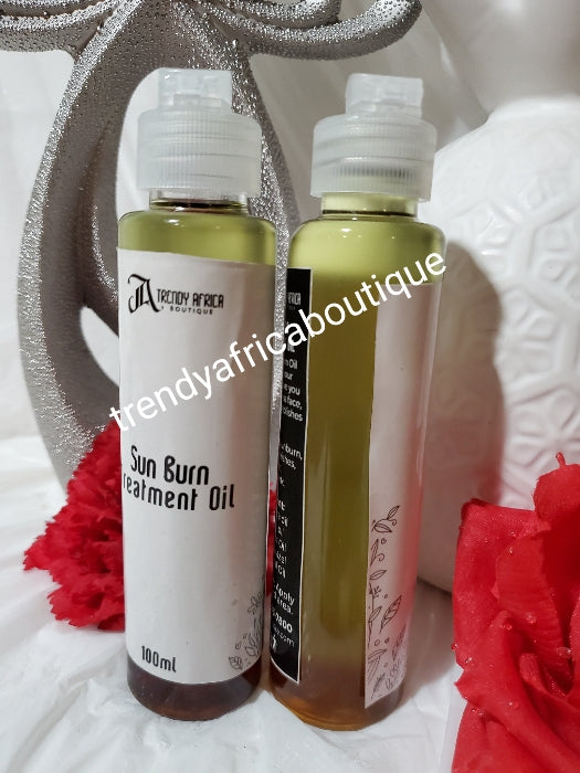 Sun Burn Treatment oil 100mlx1. Erase sun burn fast and quick and polish your face. Apply directly or mix into face cream. For all skin type. Unscented