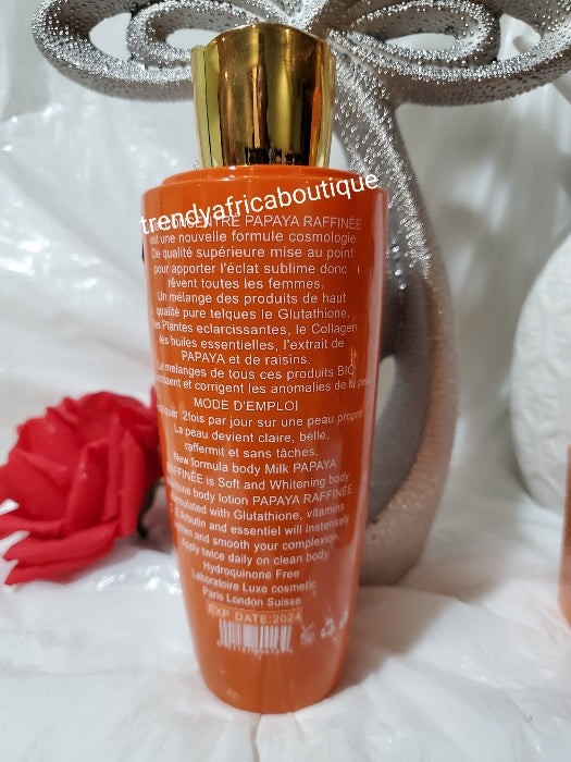 CHAP-CHAP 4er Set Glutathion + Vit. C MAXITONE PAPAYA-SET. Lotion, Serum, Gesichtscreme und Seife. 150.000 mg Nachtgesichtscreme mit Papaya-Extrakten. VIP-Erweitert. 100 % schnell wirkende Papaya-Seife