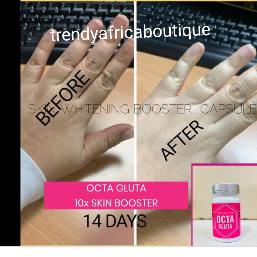 OCTA GLUTA PREMIER EDITION. 10X skin whitening Booster supplements. As good as injection. 50 soft gel/ bottle, price is for one bottle