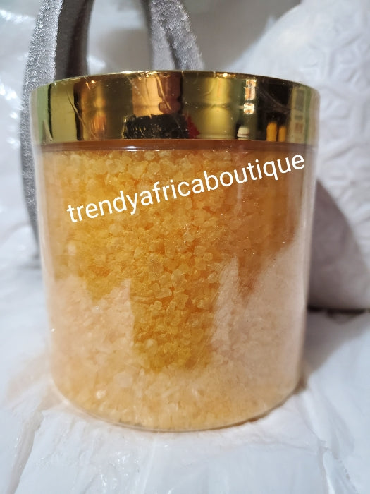 Evob Pure Carrot whitening salt scrub 750g jar x 1. Skin therapy bath.