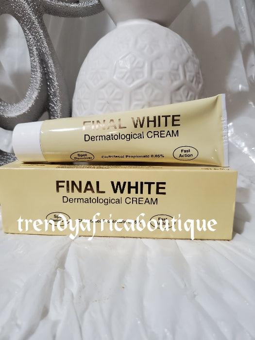 Original FINAL WHITE TUBE cream. Fast action spot remover cream. 50gx1 mix into face cream or body lotion. Your skin will THANK YOU