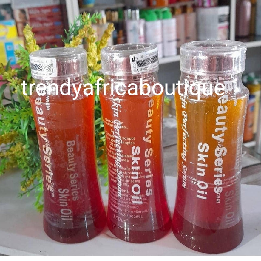 one bottle sale: Beauty series skin perfecting serum/oil. Advance skin Lightening solution that glows your skin while treating sun burn, hyperpigmentations and much more. 150ml bottlex1 sale