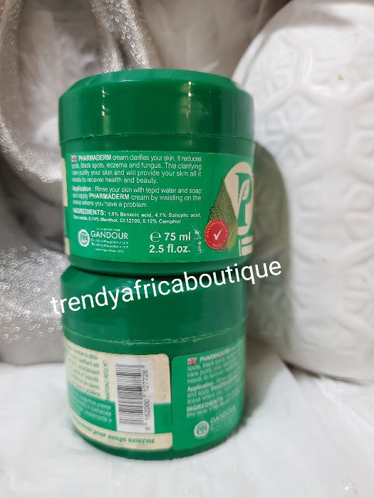 Pharmaderm antiseptic, anti microbien skin care cream. Prevents and clear minor skin blemishes. 75mlx 1 jar. Mix into your lotion or body cream x 1