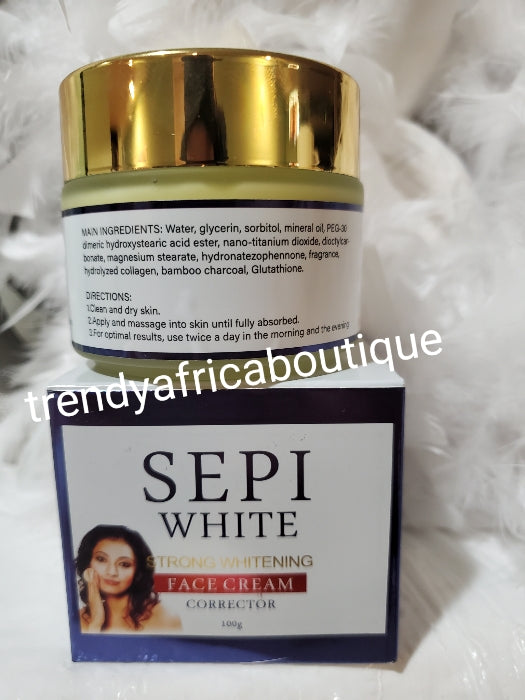 SEPI WHITE corrector FACE CREAM, super face corrector, Spotless face with glutathion & Collagen 100GX1 JAR sale. 💯 satisfaction