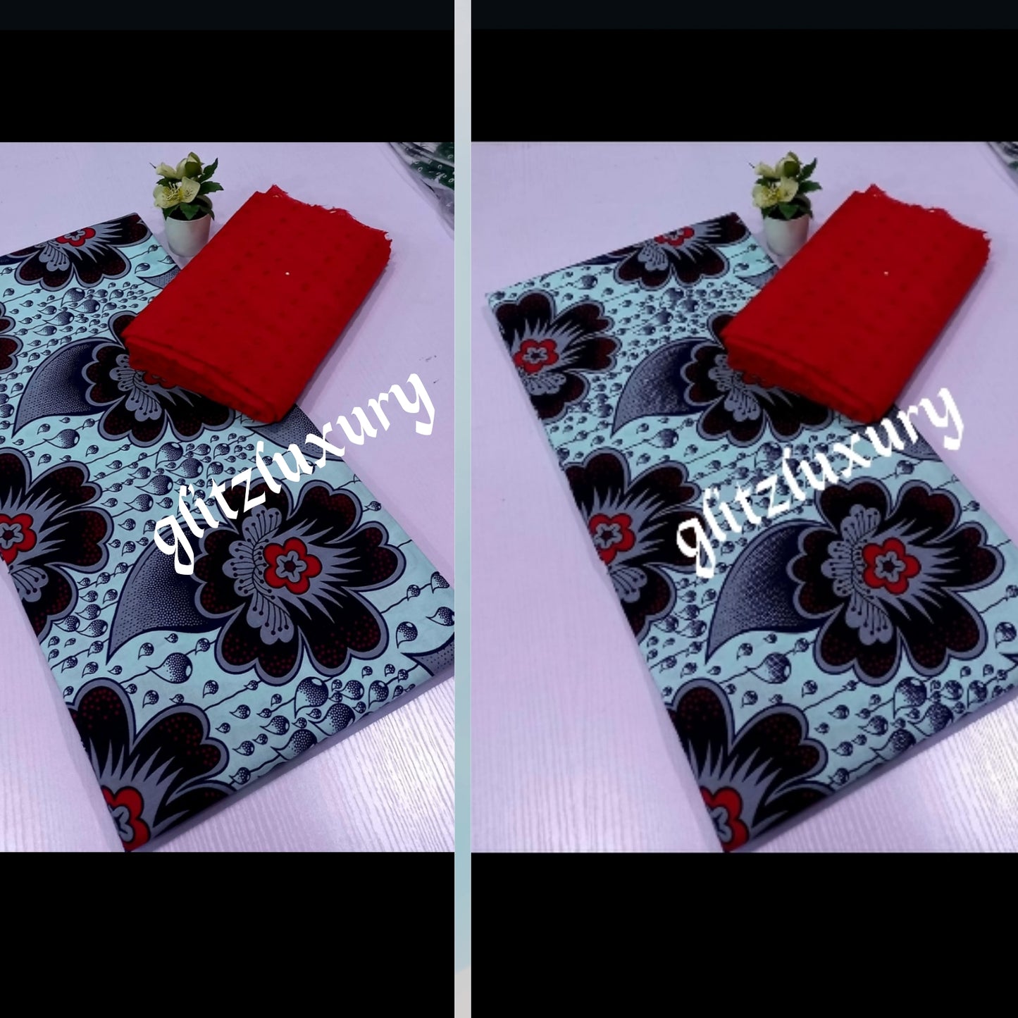 New Dry lace + matching flower pattern African combination pack 3yard ankara and 2 yards dry lace in a pack. Luxuriouse quality ankara. Veritable wax print