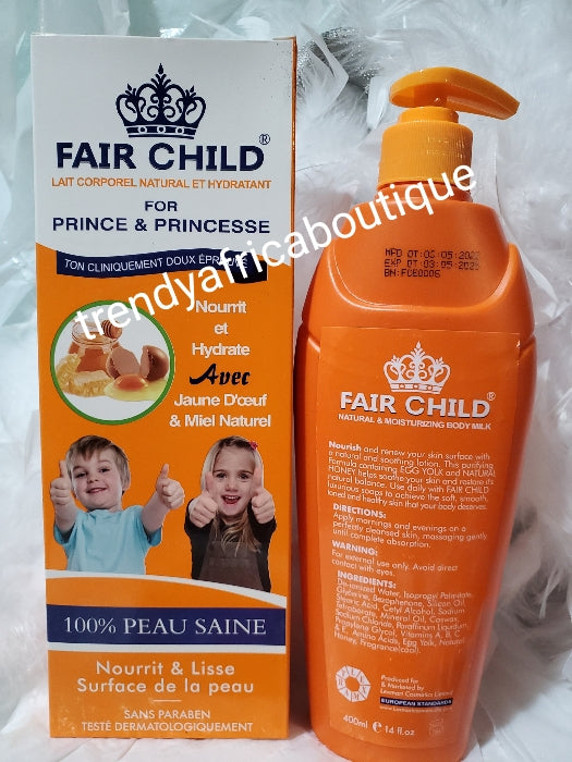 Faire, klinisch milde, tonisierende Körperlotion für Kinder mit Eigelb und Honig. 400 ml x 1 Flasche