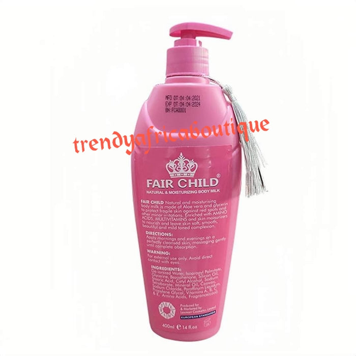 2pcs. Fair Child Kids & teens Natural softening, nourishing and glowing kids body lotion & Shower bath. with amino acids and glycerin.