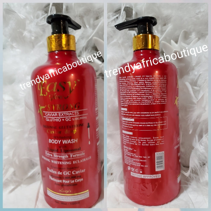 Easy Glow Strong Caviar drip body wash, extra strenght formula 1000mlx1. Also use with easy glow caviar body lotion & serum.