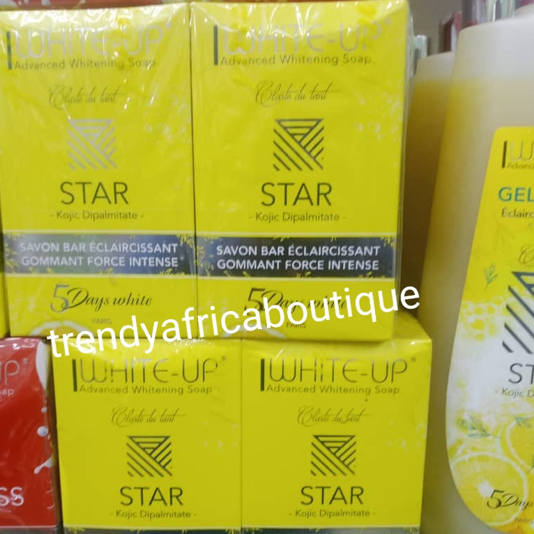 WHITE-UP Advanced skin whitening face and body soap, formulated with kojic dipalmitate, vit. C, fruit acid, Improves skin Clarity force 💯 satisfaction