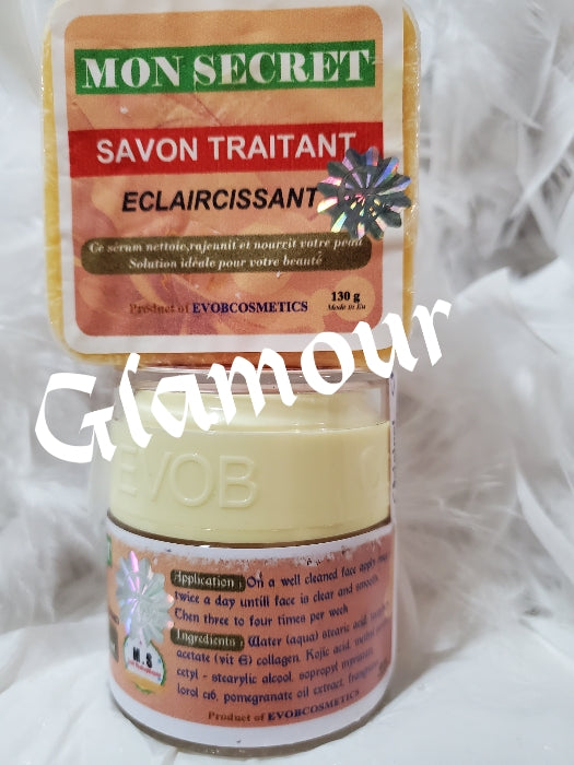 Kammverkauf: Mon Secret Spotless Gesichtscreme + Gesichtsseife. Beseitigt Pickel und lässt Flecken/Unreinheiten verschwinden. Hellt fahle Gesichter auf, 50 g