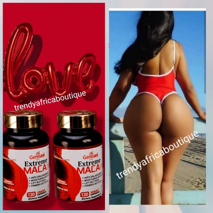 Germani Extreme Maca Plus 120 veggy capsule per bottle. 💯 AUTHENTIC. HIP, Butt enhancer, sexy curves!! Dietary supplements