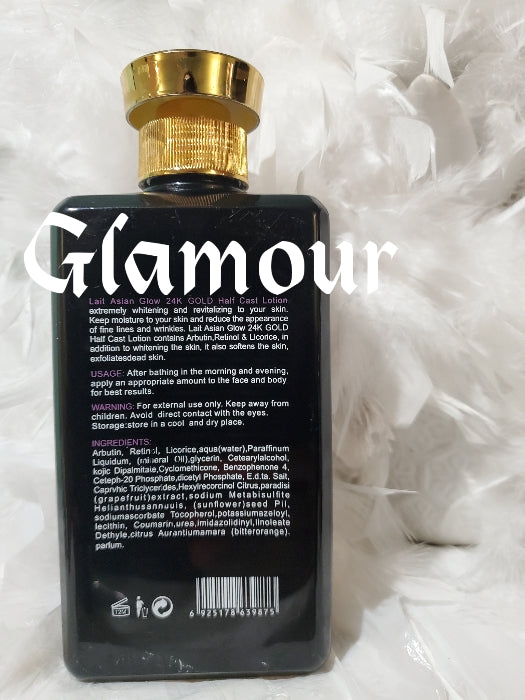 Lait Asian Glow body lotion 24k halfcast with albutin, egyptian oil,, retinol & licorice 500ml. Extra fairness lotion spf50. 💯 satisfaction