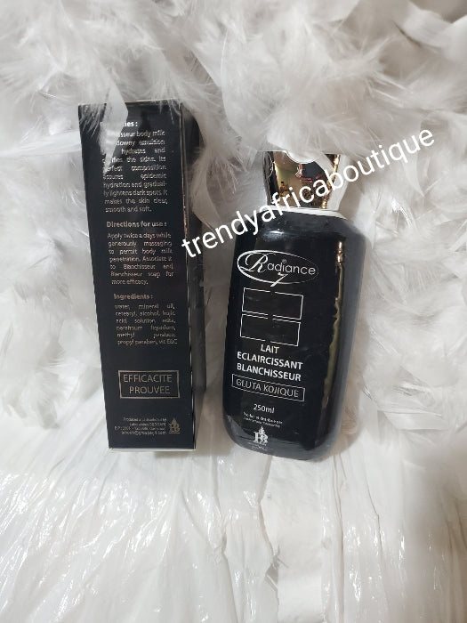 Lait RADIANCE 7 Blanchisseur Körpermilch 250 ml x 1 Gluta- und Kojiquesäure. Aufhellende Körperlotion