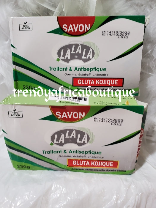 Lalala lightening, exfoliating, treatment and antiseptic soap for face and body. Gluta Kodjic 230gx 1 bar soap