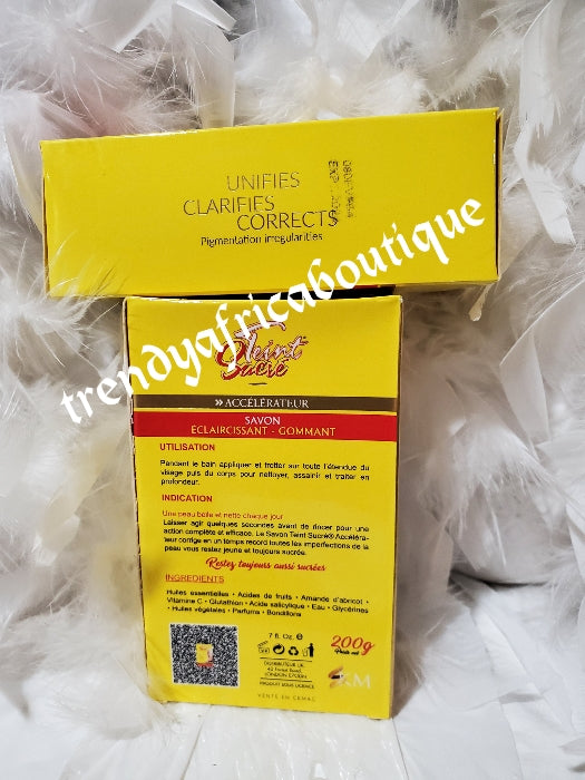 Teint Sucre lait ecclaircissant GLUTATHION + vit. -C purifying, clearlying and corrective soap. 200gx1 100% satisfaction.