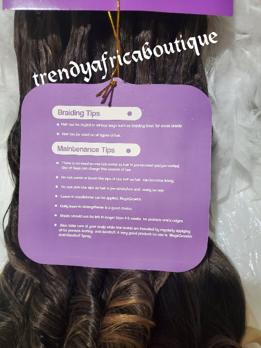 BACK IN STOCK!!! Darling EMPRESS pre-curl, pre-treated curly braiding hair, 60" long color 1/27 gold as in photo. Price is for one pack