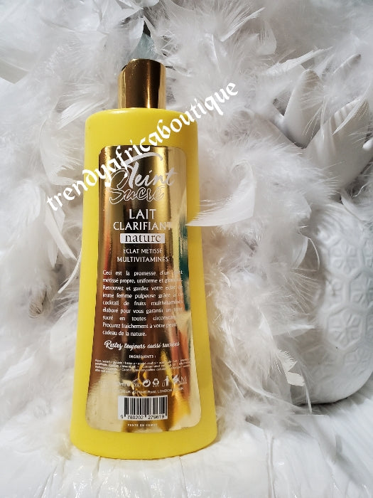 Teint sucre lait clarifiant natural halfcast complexion. With multivitamine body lotion, papaya, Carrot & Lemon. ADULT ONLY 500mlx 1. Super ecclaircissant