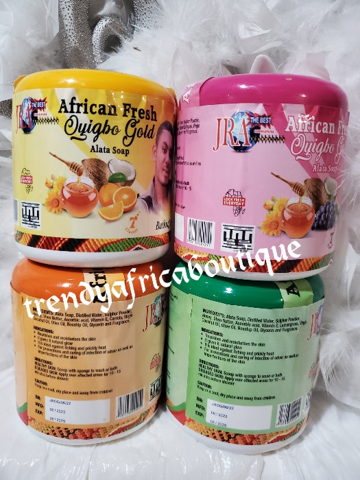 Original JRA African Fresh Oyigbo gold ALATA bathing SOAP 500GX1 4 varieties. 💯 AUTHENTIC from manufacturer in Ghana