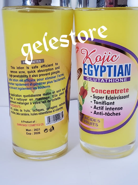 RWT kojic Egyptian + glutathione blanchisseur anti pimples and spots lotion. Add to your body lotion or face cream. , 120ml x 1