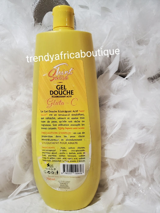 4-teiliges Set Teint Sucre lait ecclaircissant GLUTATHION + Vit. -C reinigende Körperlotion, Serumkonzentrat, Seife und Duschgel. 100 % Zufriedenheit.