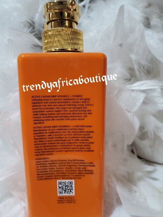 Active Caviar with Vitamin C & tumeric skin firming, whitening and glowin body lotion x 1 for all skin types