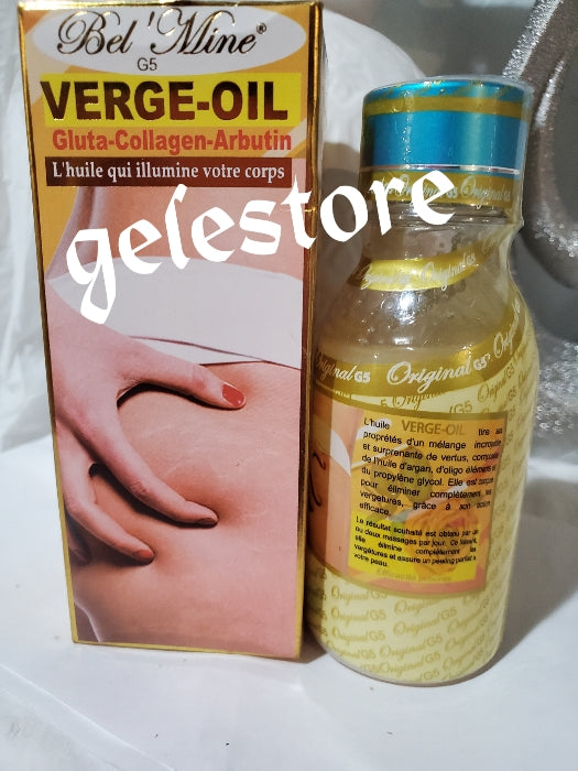 Bel Mine Verge oil. anti stretch marks serum/oil with Gluta-collagen x 125mlx 1 bottle sale. Rapid response