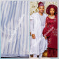 clearance Lustrous quality sky blue Atiku swiss voile lace fabric for Nigerian Men native outfit. Soft texture fabric with beautiful embriodery, Can be use for agbada/3pc outfit for men. Sold per 5yds. Price is for 5yds. Men traditionally wedding outfit