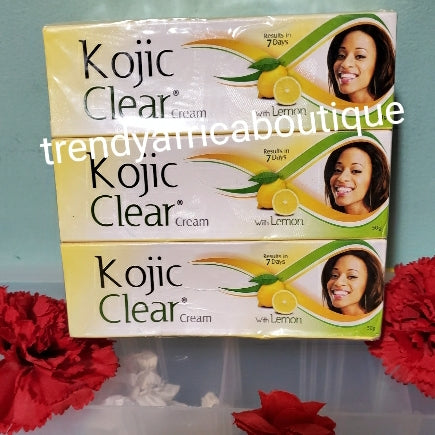 X 1 Packung Kojic klare Zitronencreme 50 g mit Zitronenextrakten für Gesicht und Körper. Anti-Verfärbung