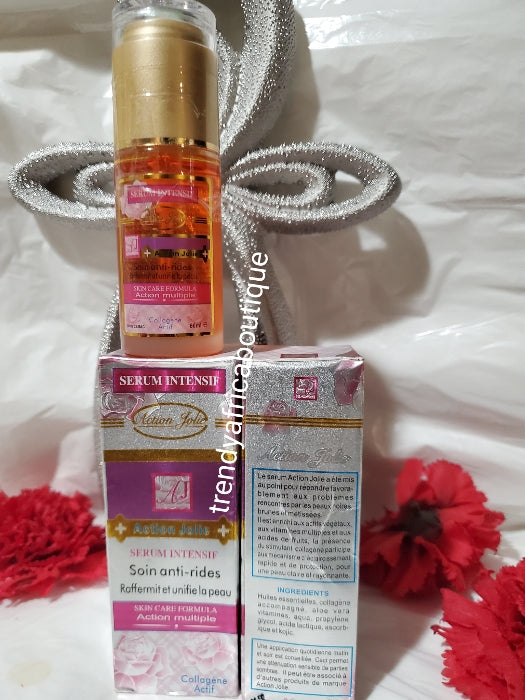 Perfect combo: 2pcs combo: Action Jolie Triple action intense whitening, anti-aging treatments serum PLUS Action jolie oil 125ml or face and body oil with collagen