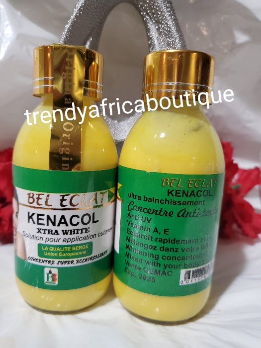 2pcs. Bel eclat xtra white concentred kenacol and bel eclat skin solution oil. Pro-mix Whitening/skin repair solution super Eclaircissant, anti spots.