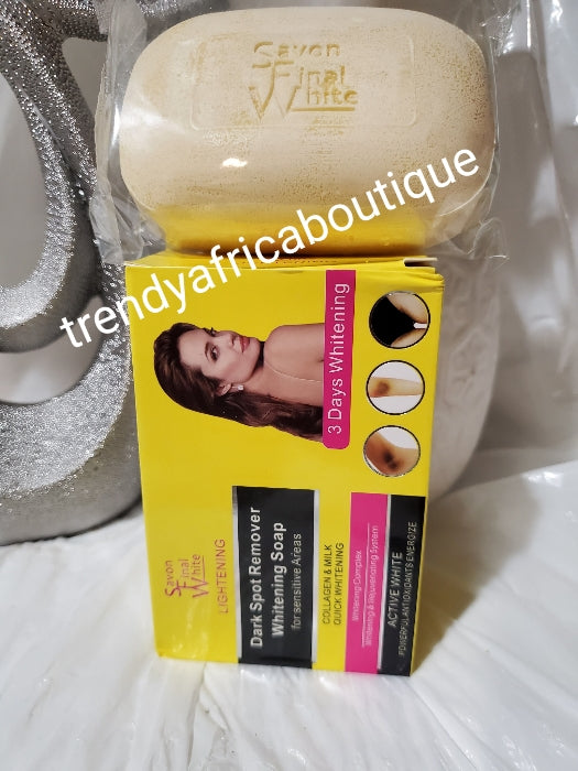 Original final white lightening soap. Dark spots corrector 200gx 1. formulated with natural ingredients + You will be happy with your skin! 3 days whitening