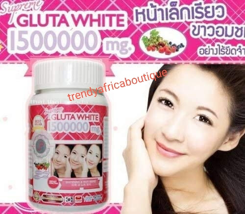x 1 bottle Authentic White Gluta Supreme 1500000 V Shape Face Whitening Anti Aging     supplements .