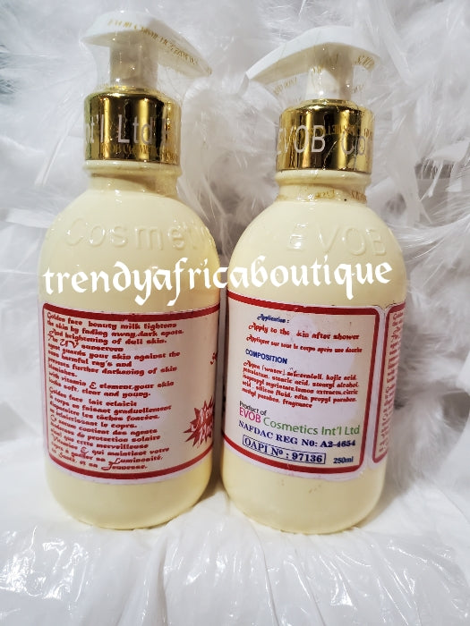 3pcs set: Golden face lightening body lotion, Golden face beautifying milk PLUS; a Super lightening & glowing concentre and Golden face crown Anti tache 100% satisfaction