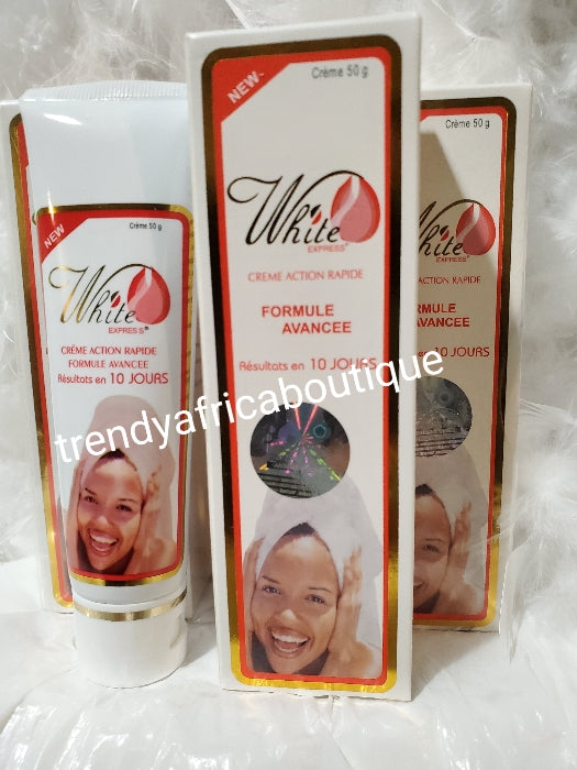 3pcs set:  New white Express skin whitening body lotion 10 days action, lightening skin + exfoliating scrub soap and one white express Tube cream. 💯 AUTHENTIC