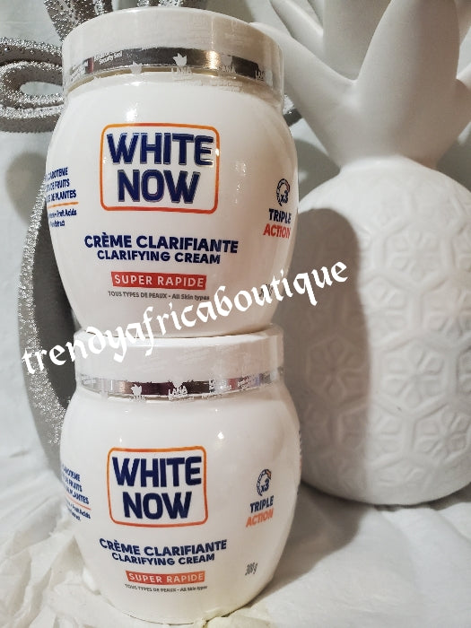 One cup; AUTHENTIC LANA WHITE NOW CLARIFYING CUP CREAM SUPER RAPID, TRIPLE ACTION 300G X 1 CUP. BETA CAROTENE, FRUIT ACID & PLANT EXTRACTS