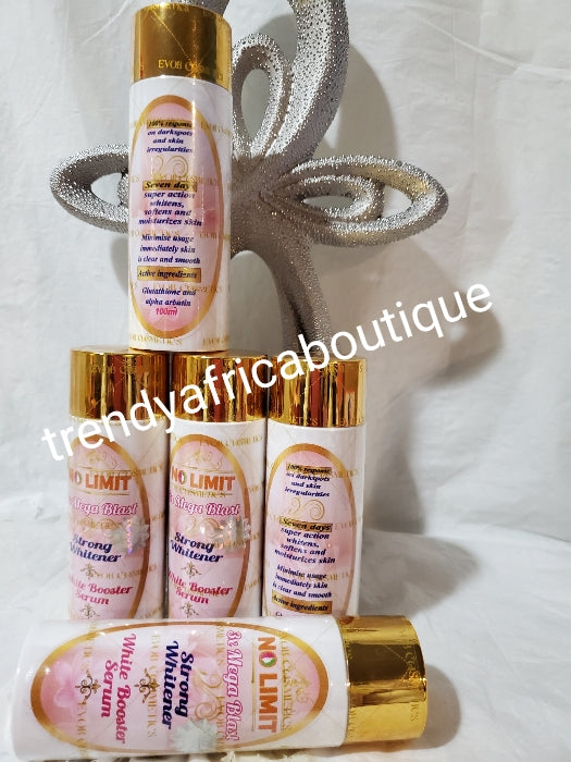 4pc. Combo NO LIMIT Plus  body lotion and NO LIMIT strong facial whitening face cream, soap & Serum. Soften and moisturize. 100% response on darks spots, pimples and acne. 7 days Action