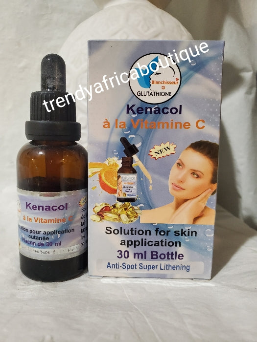 Blanchisseur glutathion + vit. C KENACOL whitening solution. Anti spots serum/oil 30mlx1 Mix into your lotion. Super effective