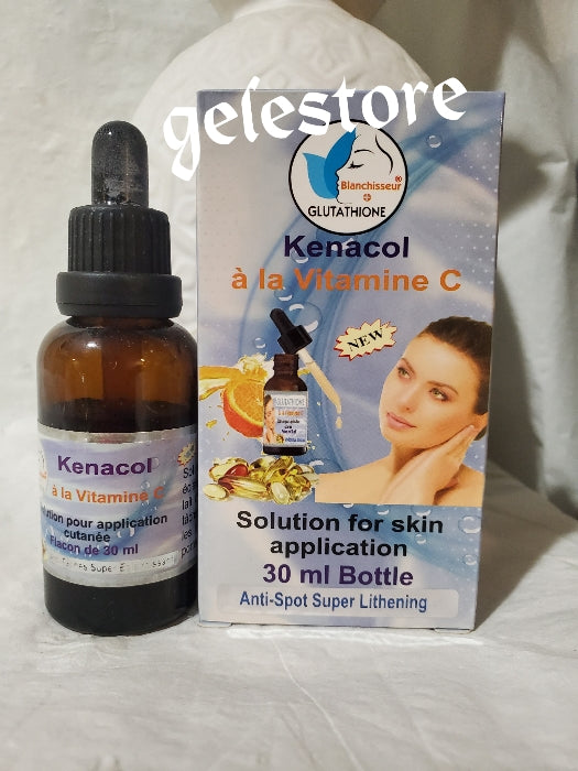 Blanchisseur glutathion + vit. C KENACOL whitening solution. Anti spots serum/oil 30mlx1 Mix into your lotion. Super effective