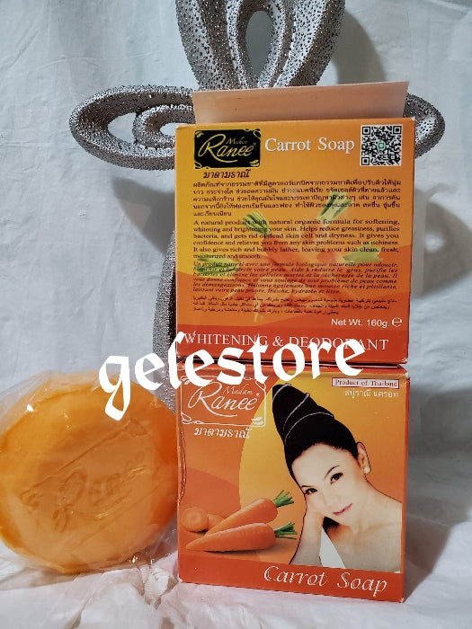 X1 bar of Madam Ranee madam Ranee whitening and deodorant carrot soap 160g x 1. Super super effective