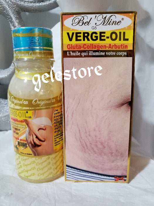 Bel Mine Verge oil. anti stretch marks serum/oil with Gluta-collagen x 125mlx  1 bottle sale. Rapid response