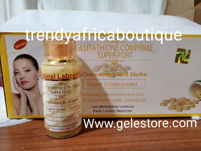 Glutathion comprime super fort concentre whitening Serum to be added to your body lotion or cream. Please do not use by itself undiluted!!
