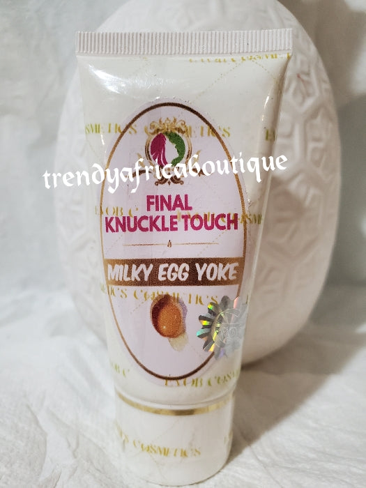 Evob costmetics FINAL KNUCKLE Touch with Egg yolk for  Stubborn dark knuckles, knees, elbows, feets, black inner thighs remover cream. 100% satisfaction!! Tough on black spots. 50g x 1