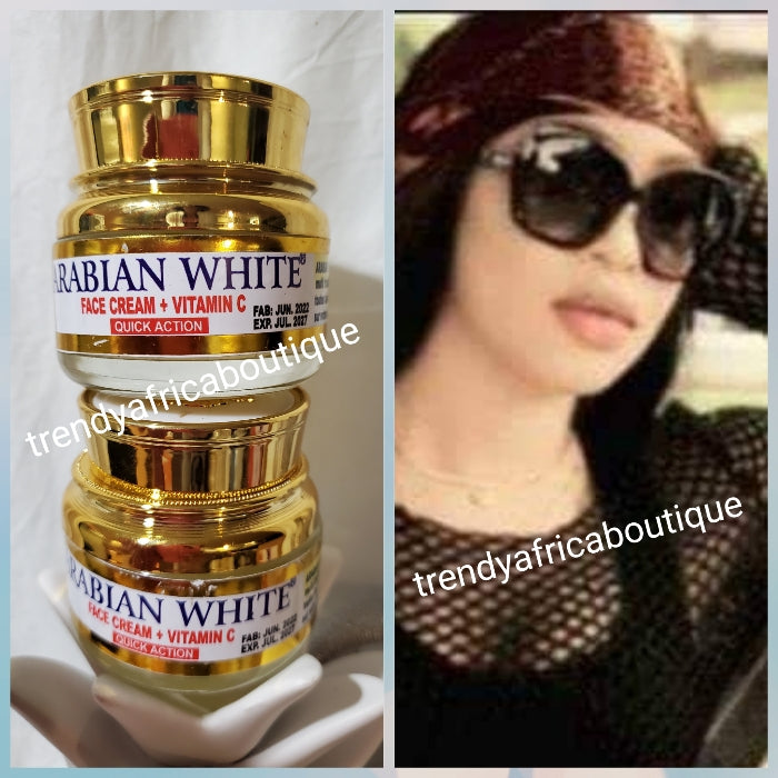 4-teiliges Kombiset: Arabian Magic White Gluta Half Cast Lotion, Arabian White Gesichtscreme, Öl und Karottenduschgel. 100 % wirksame Aufhellungskombination