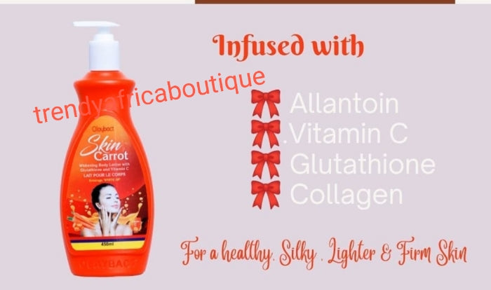 Olaybact skin Carrot whitening body lotion formulated with glutathion + vitamin C 450mlx1