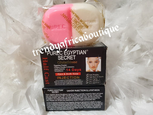 Original Purec Egyptian secret  half cast soap 190g x1 anti blemishes, dark spot & more. Formulated with egyptian powder, alpha albutin